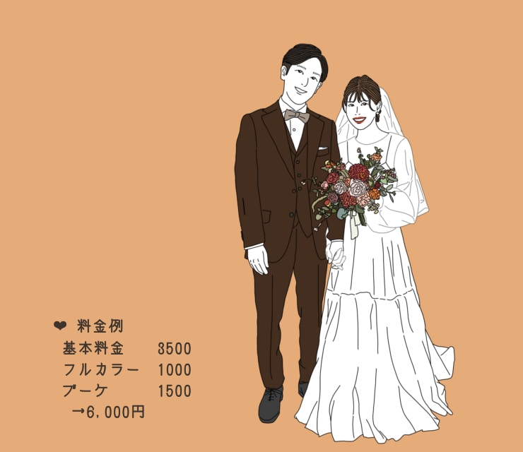 結婚式のペーパーアイテムに使えるイラスト描きます オリジナルイラストで、オリジナルグッズを作ってみませんか？ イメージ4
