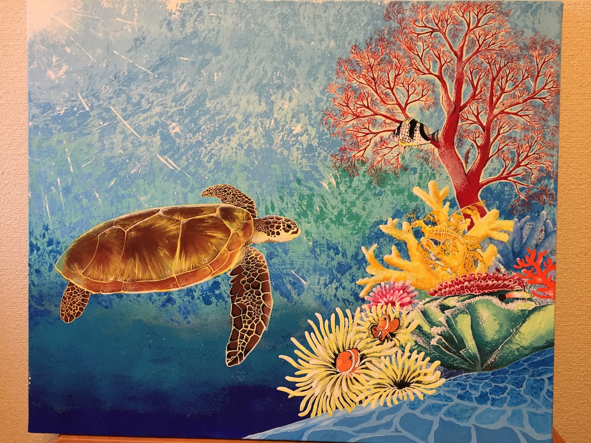 動物の写真でキャンバスなどに描きます。 イメージ2