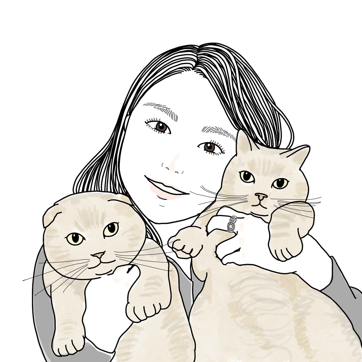 シンプルでおしゃれな似顔絵を作成いたします SNS、ウェルカムボード、記念品に◎ イメージ3