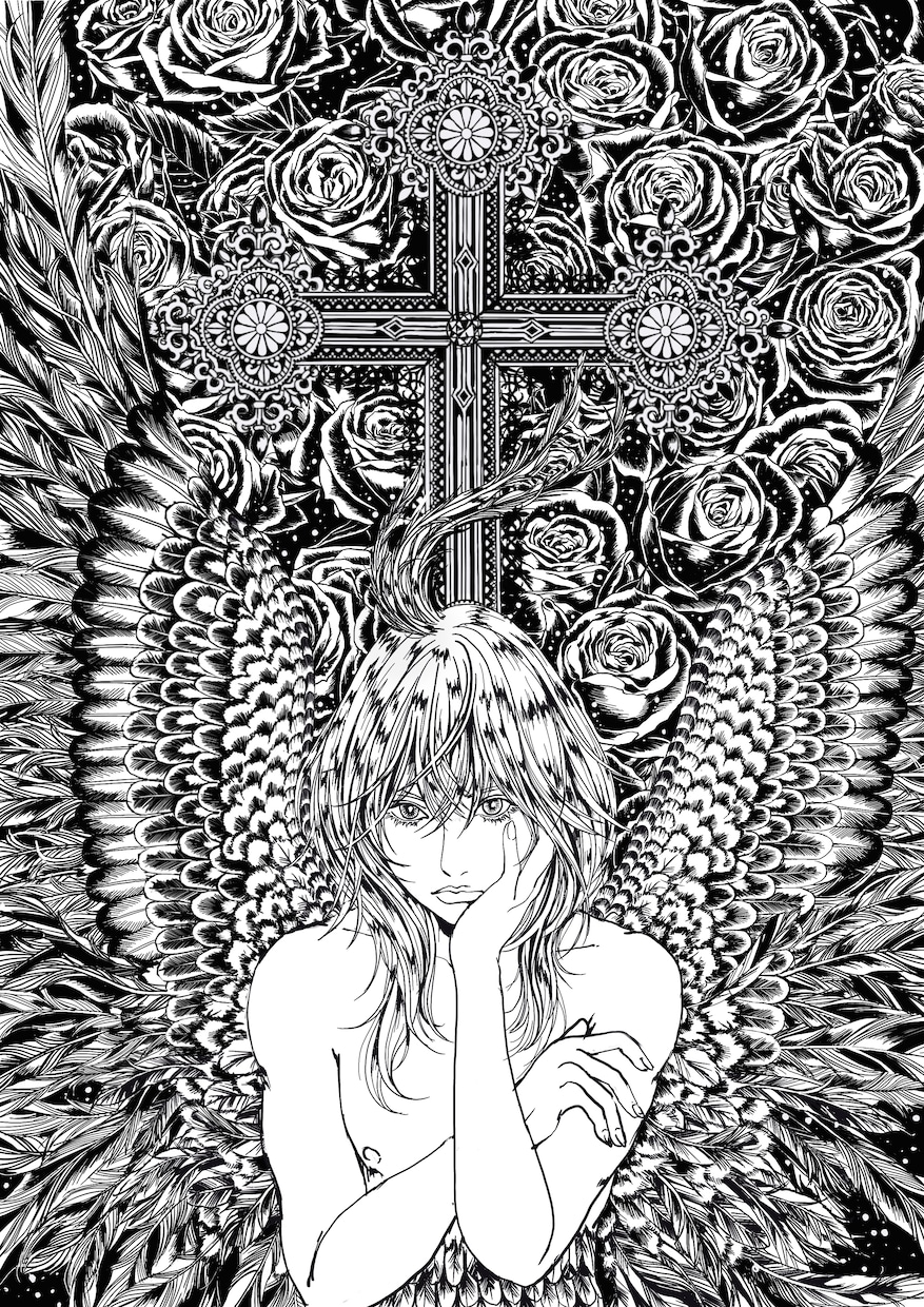 細かい線画制作いたします 世界観のある綺麗目なイラストを制作いたします。 イメージ1