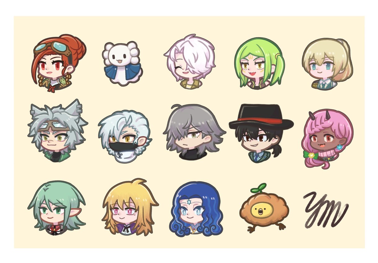 ちみ絵アイコン描きます ふんわりシンプルなデフォルメ絵のアイコンはいかがですか？ イメージ3
