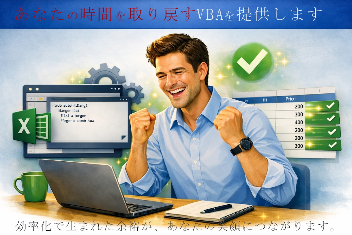 EXCELのマクロ作成します EXCELの作業効率をマクロが解決します 自動化への挑戦！ イメージ5