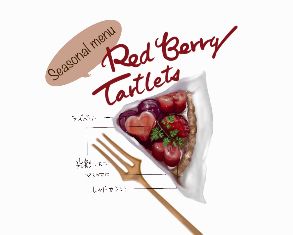 飲食店のポスターを、手描きイラストで作成します カフェ、ベーカリー、キッチンカー開店などに最適。 イメージ3