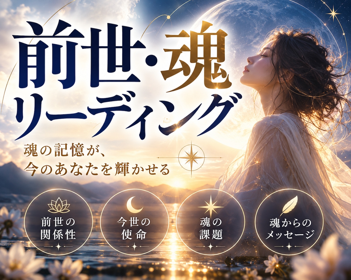 あなたの前世と魂の特徴をお伝えします 前世からの魂のメッセージを現世にお届け イメージ1
