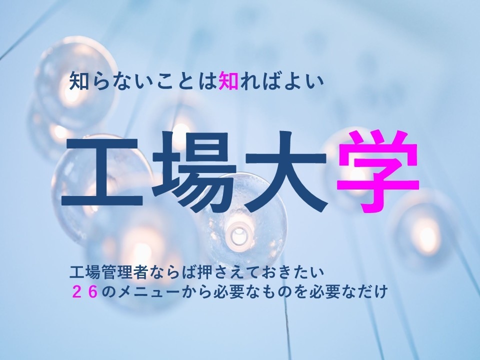 工場管理に求められる思考と行動を学びます 豊富なﾒﾆｭｰから必要なものを必要なだけﾁｮｲｽ イメージ1