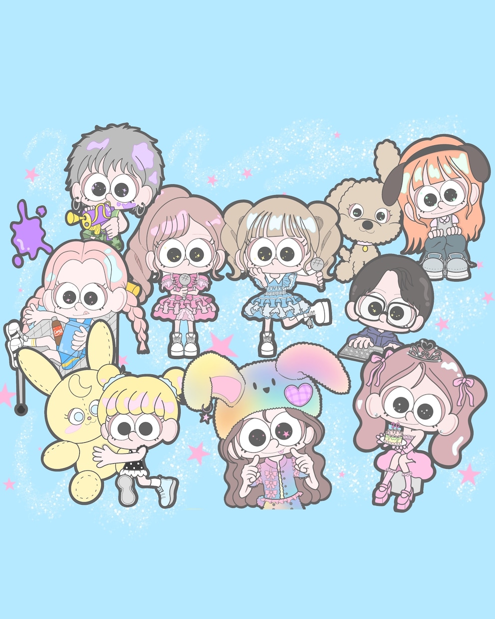商用◎ポップで目を惹くカートゥーンイラスト描きます アイコン/挿絵/プレゼント/結婚式/広告などにもお勧めです！ イメージ1