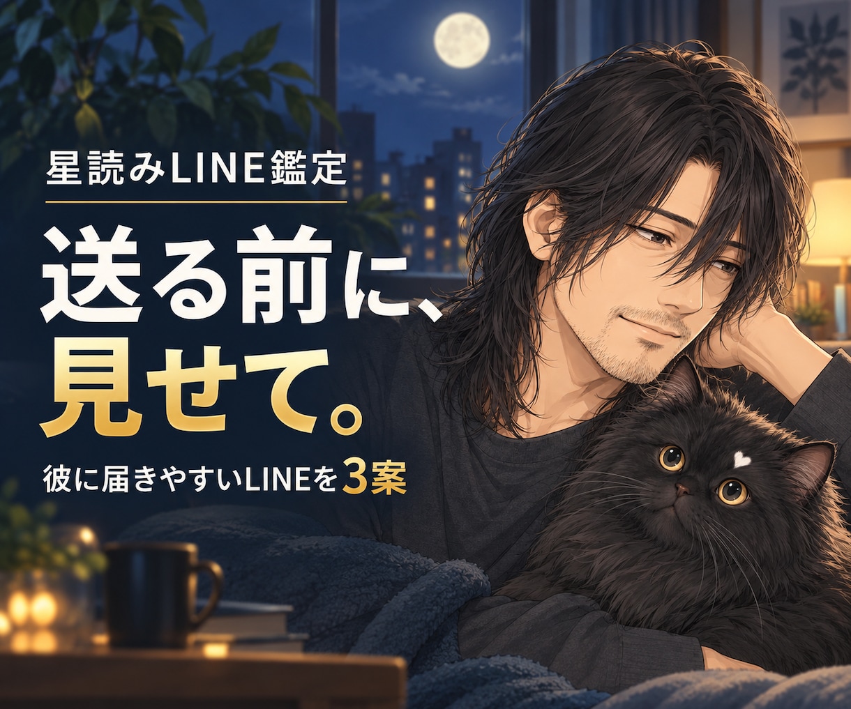 彼に送るLINEを星読みで整えます 送信できないその一文を彼に届きやすい言葉へ イメージ1