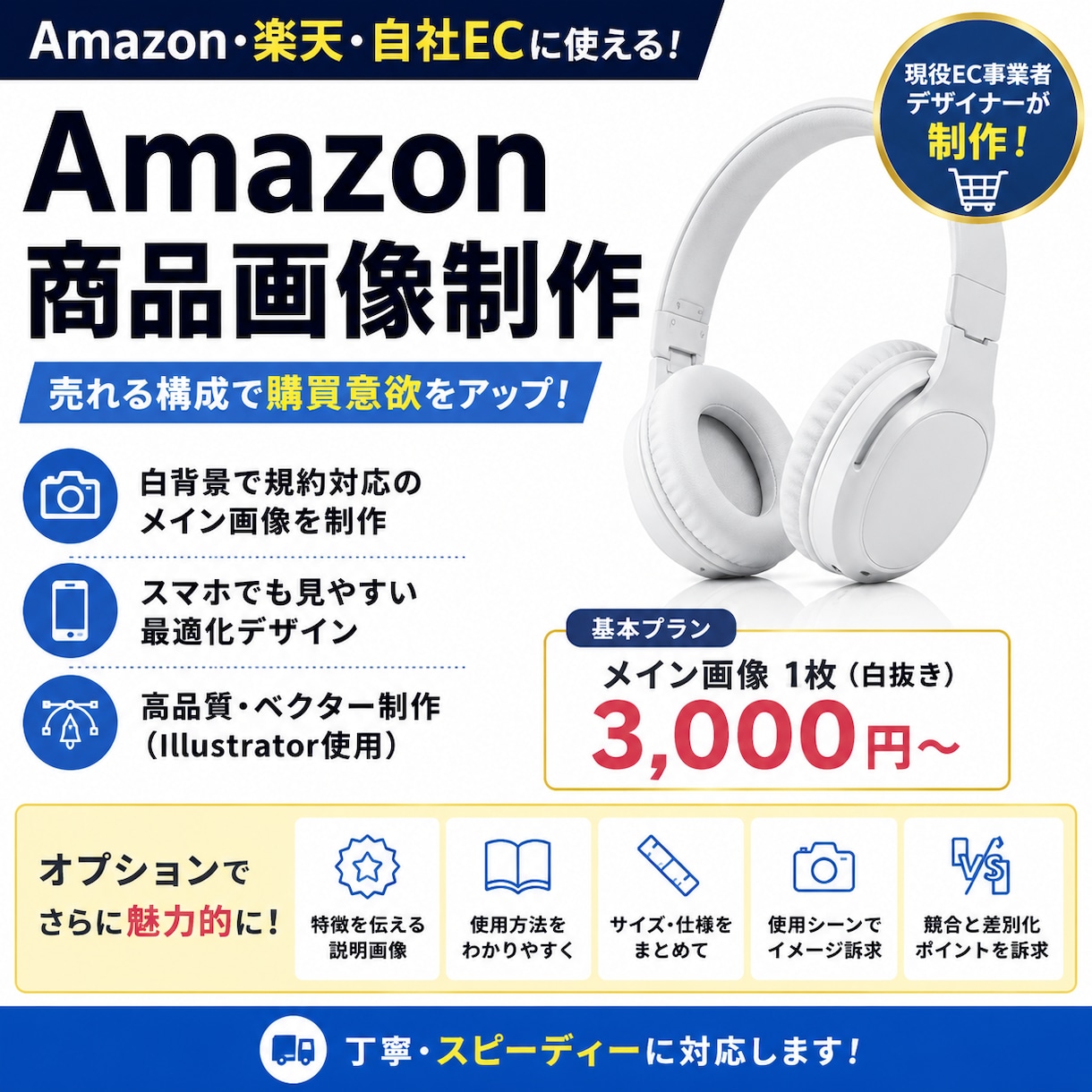 ECサイトの商品画像を作成します 現役アマゾンセラーがのCVRを高める高品質な商品画像作ります イメージ1