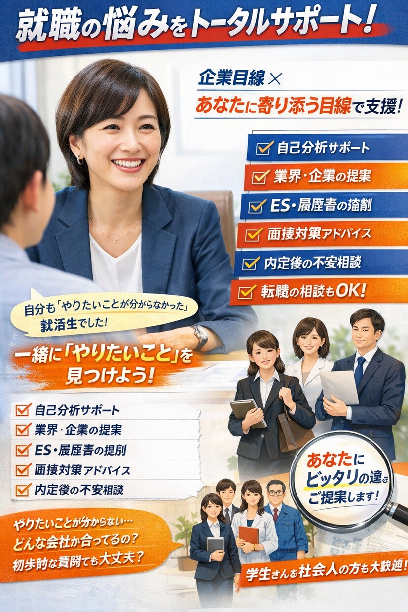 企業目線とあなたに寄り添うを支援します やりたいことがわからない人の気持ちを理解しています イメージ1