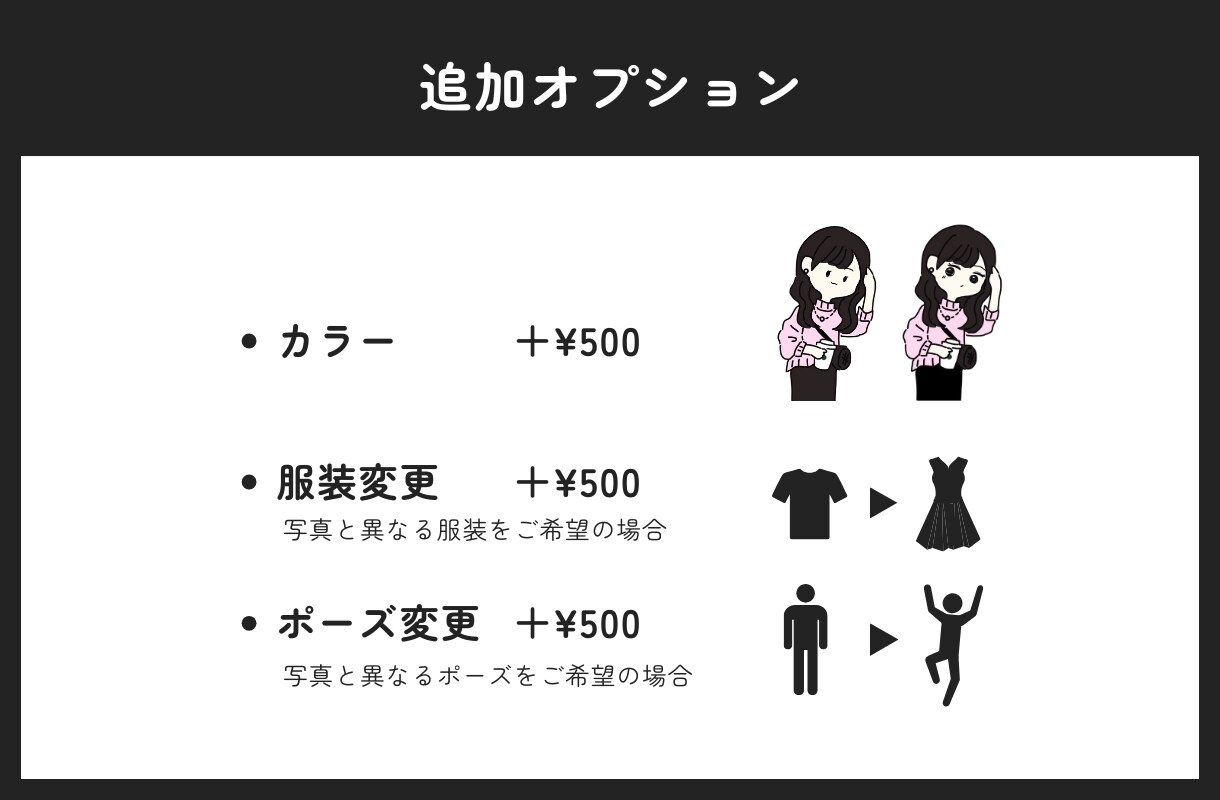 あなたの写真を"ゆるい×お洒落"なイラストにします 商用利用可！様々な場面でお使いください♪ イメージ3