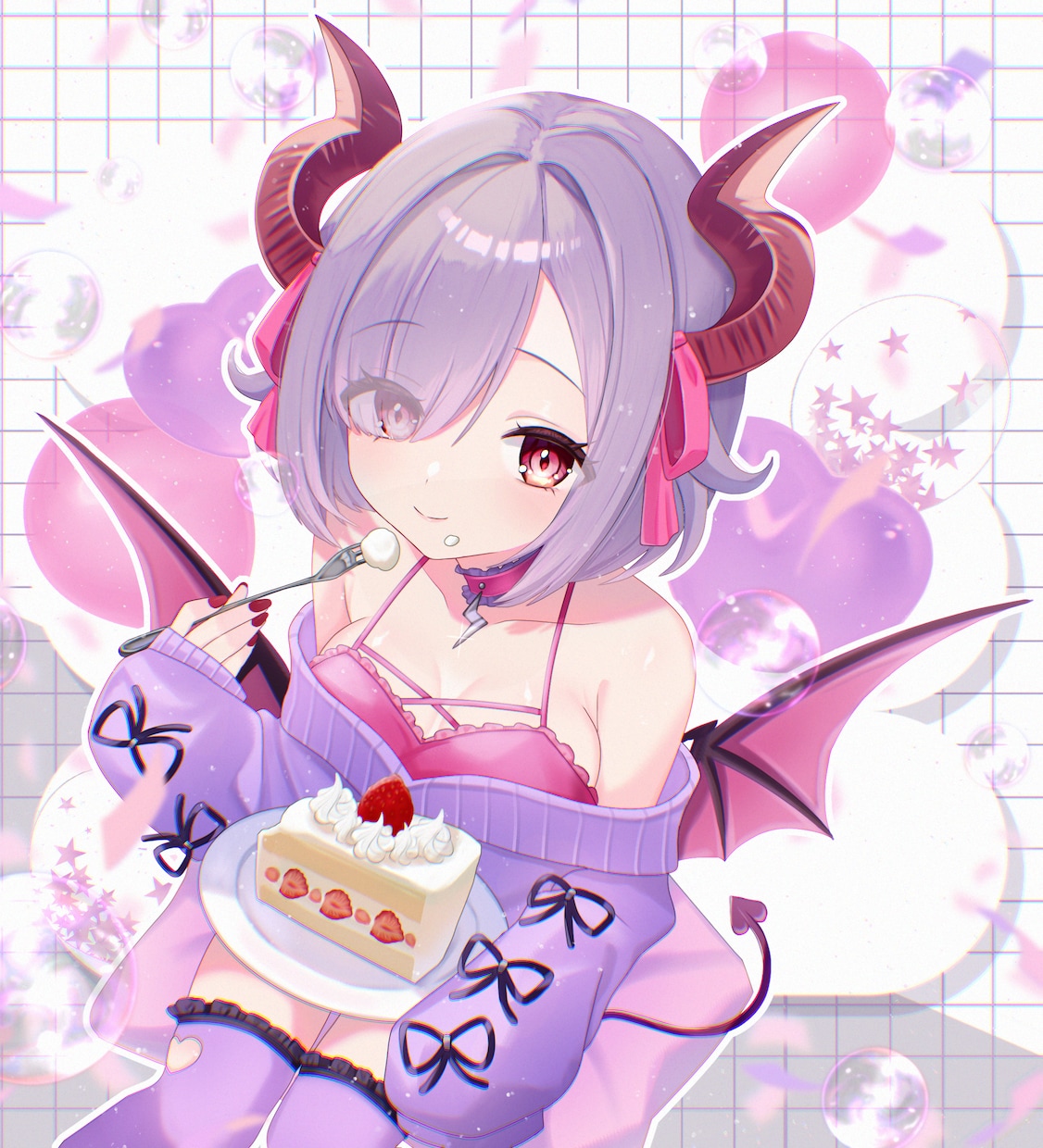1キャラクター2万円で一枚絵制作します 商用利用OK！可愛くキラキラした女の子イラストが得意です。 イメージ3