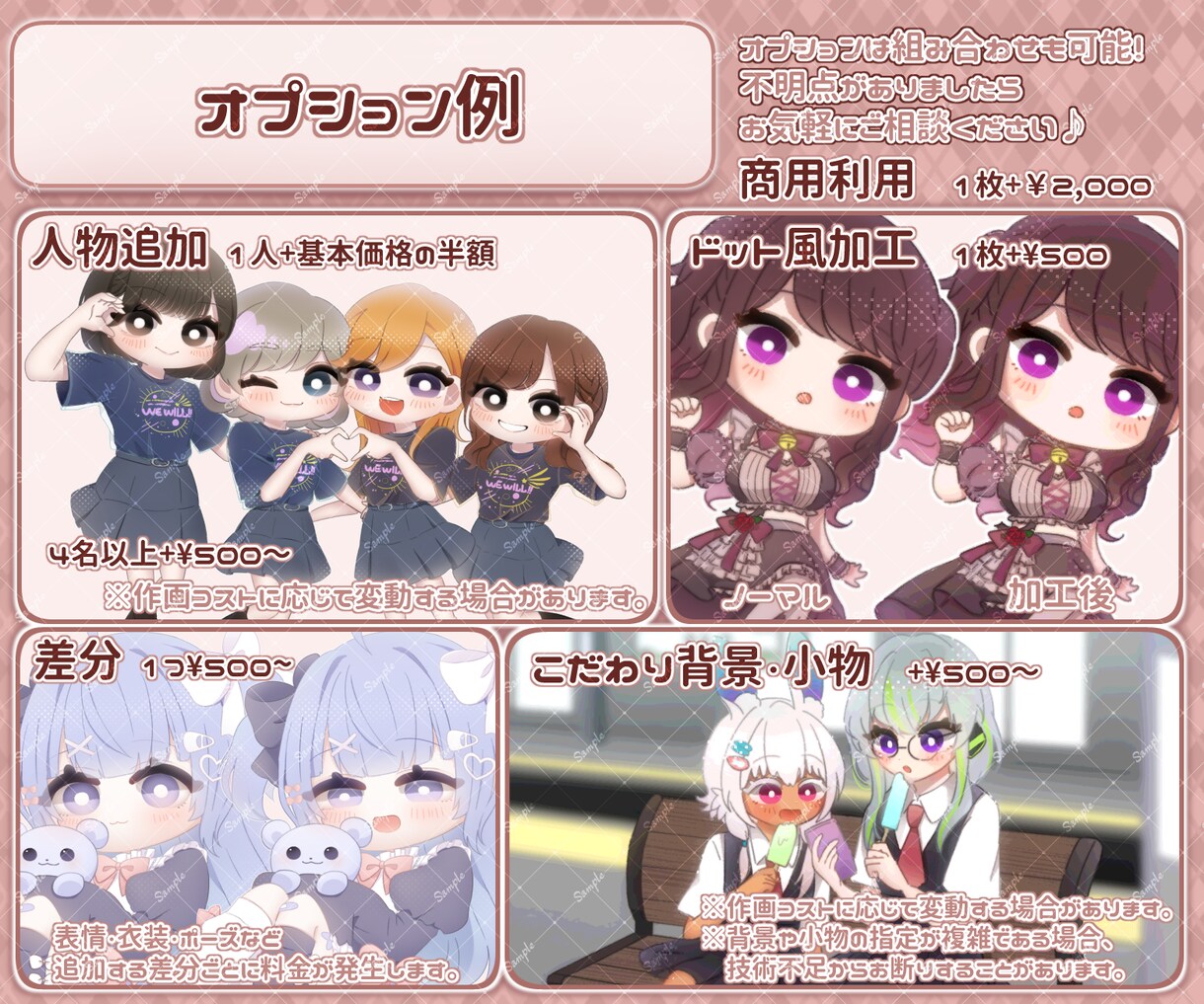 鉛筆風タッチでデフォルメイラストお描きします アイコンや動画のサムネにおすすめ！フラスタや商用利用も可！ イメージ4