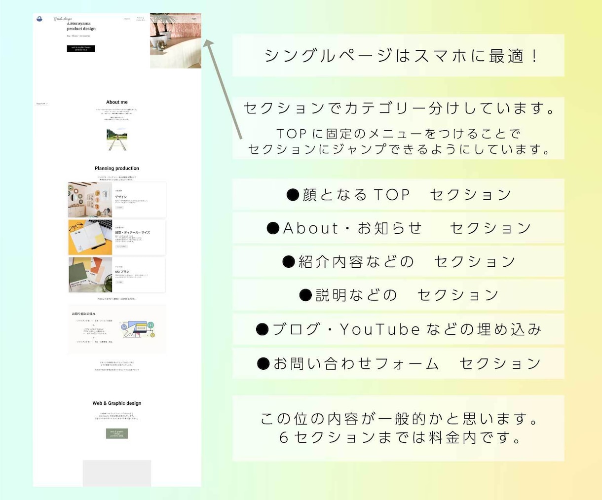 ノーコードでLP・シングルHP作成します オリジナルデザイン・自分で簡単更新できるホームページ！ イメージ2