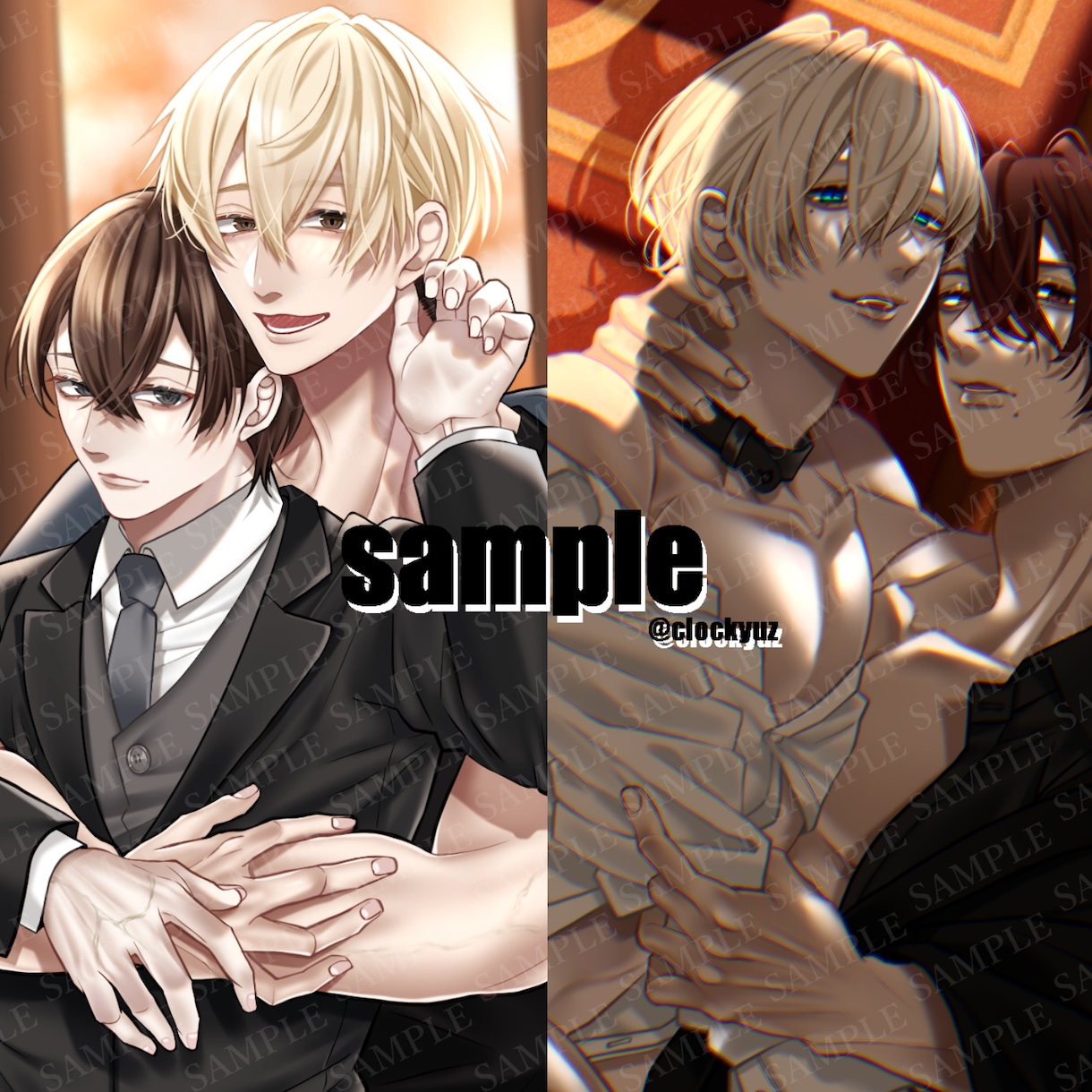 BL小説表紙/音声作品ジャケットなど◆制作します 小説、同人誌の表紙/同人音声作品ジャケットイラストなど◆ イメージ5