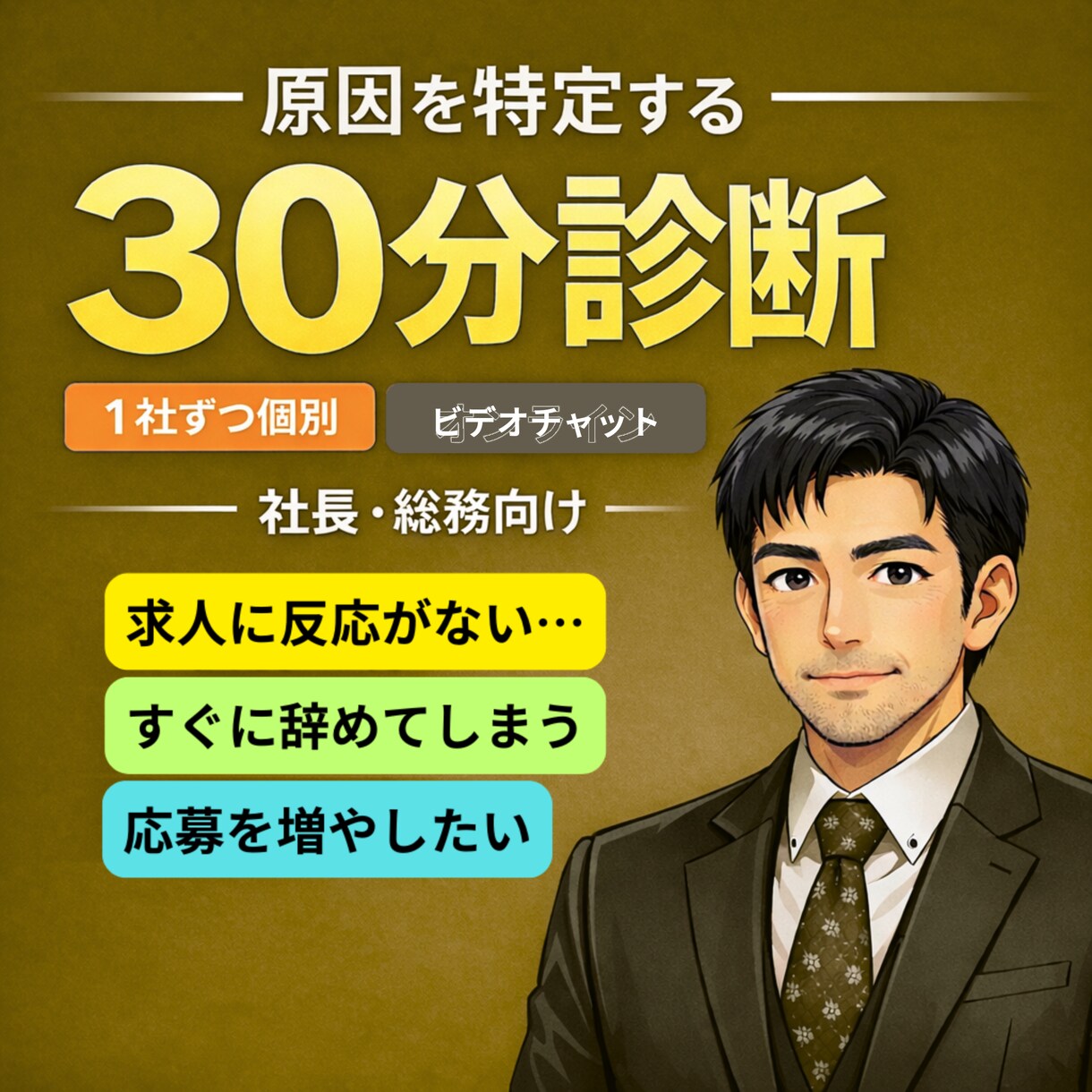 求人応募ゼロ原因30分診断で特定します 求人票・条件・導線のズレを特定します イメージ1