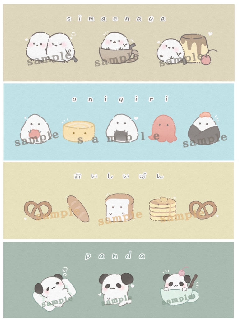 かわいいふわふわ動物や食べ物のイラストお描きします 心を込めて一生懸命お描きいたします イメージ3