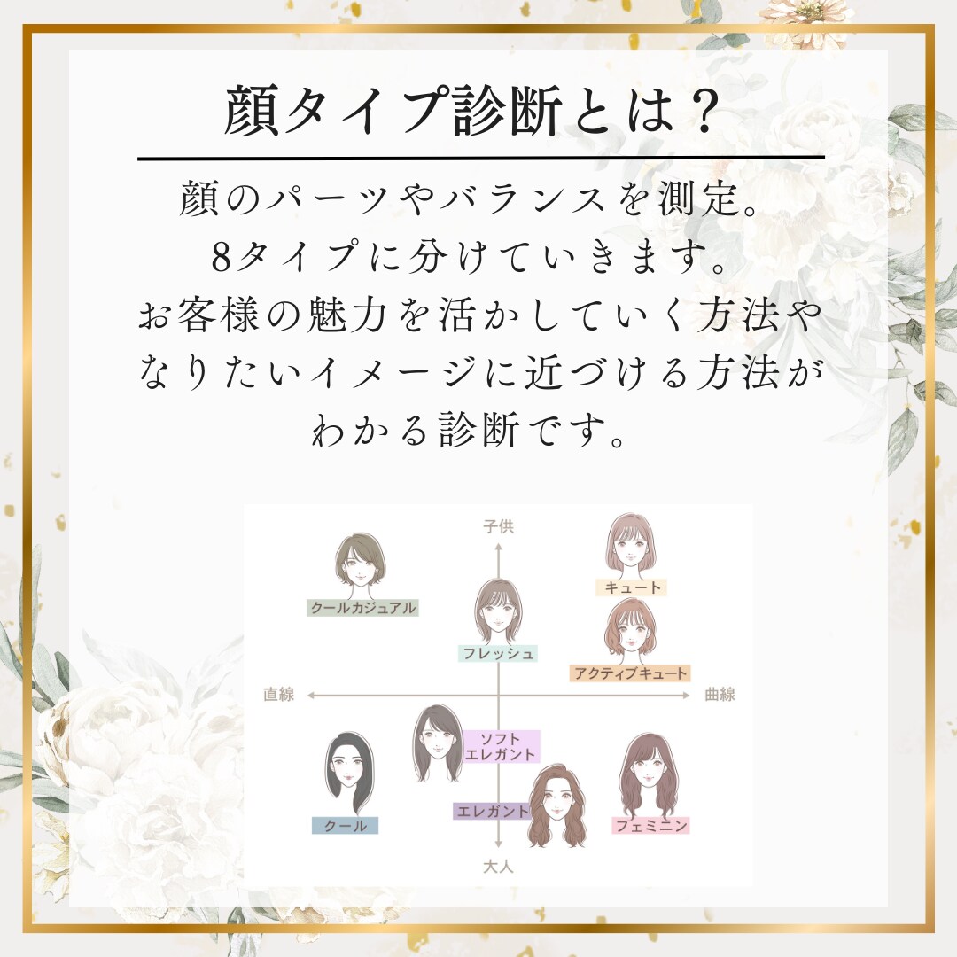 顔タイプ診断♡あなたの魅力を引き出します 8タイプ|なりたいにすぐなれるオリジナルパーソナルデータ付き イメージ3