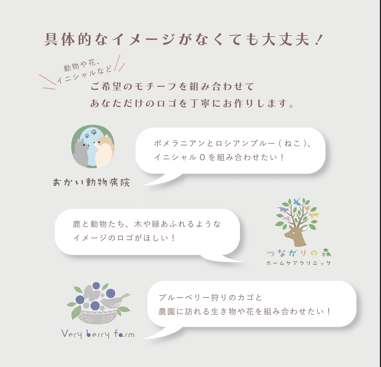 やさしい色合いでナチュラルなロゴを作ります 修正回数無制限で「好き」と「あなたらしさ」を形にします イメージ2