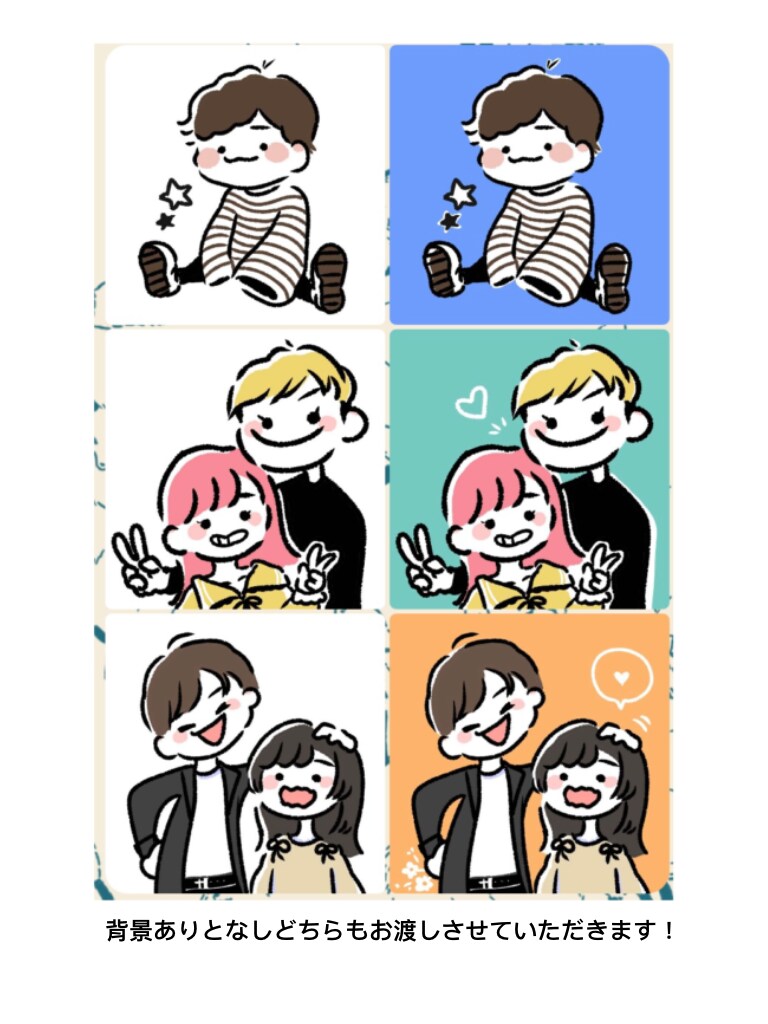 SNSやホーム画像にぴったりなイラスト描きます みた人が癒されるような似顔絵を描きます♪ イメージ7