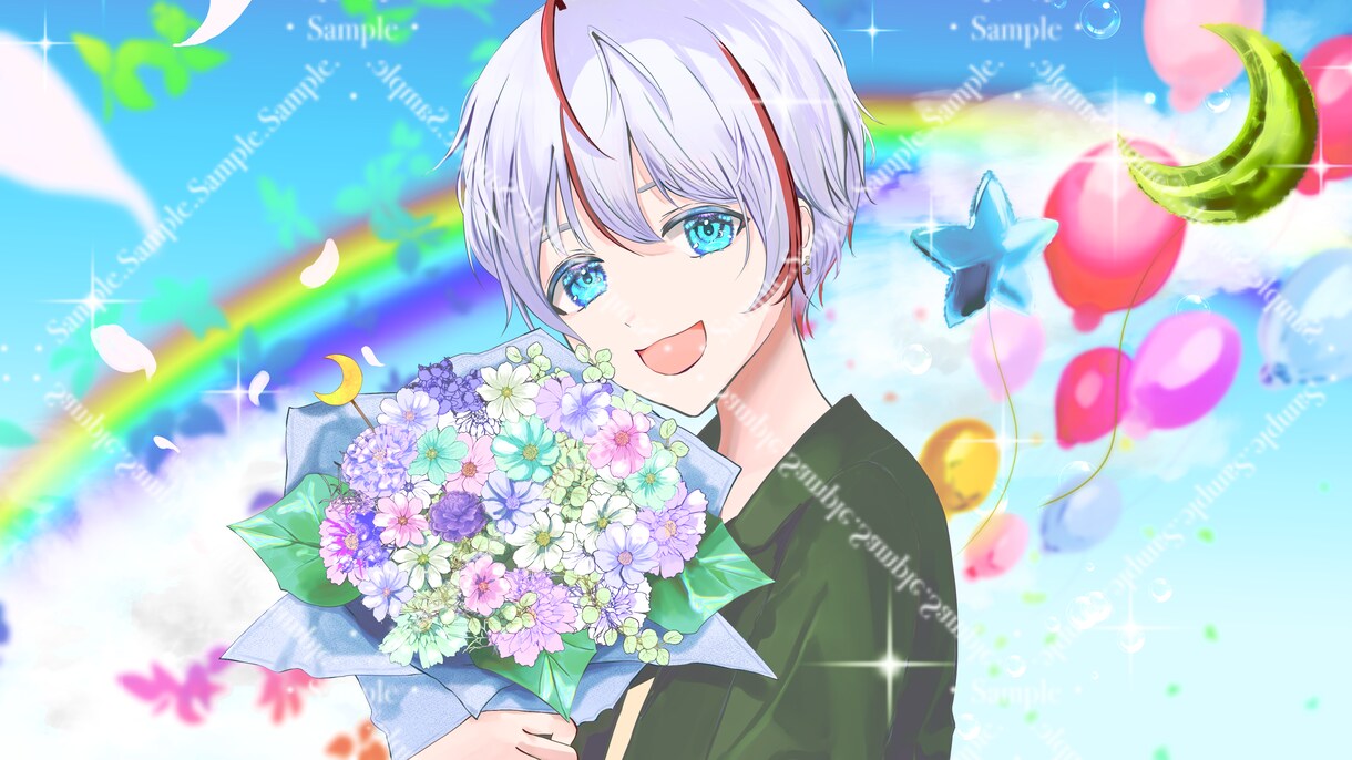 ご要望に合わせて色んなイラスト描きます 一枚絵、配信用イラスト歌ってみたなど。女の子も男の子もOK イメージ8