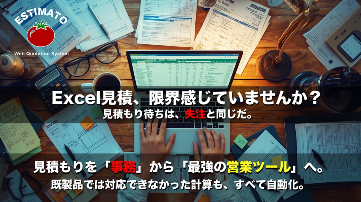 見積を「事務」から最強の営業ツールに変えます 見積もり待ちは、失注と同じ。既製品では無理な計算も自動化 イメージ1