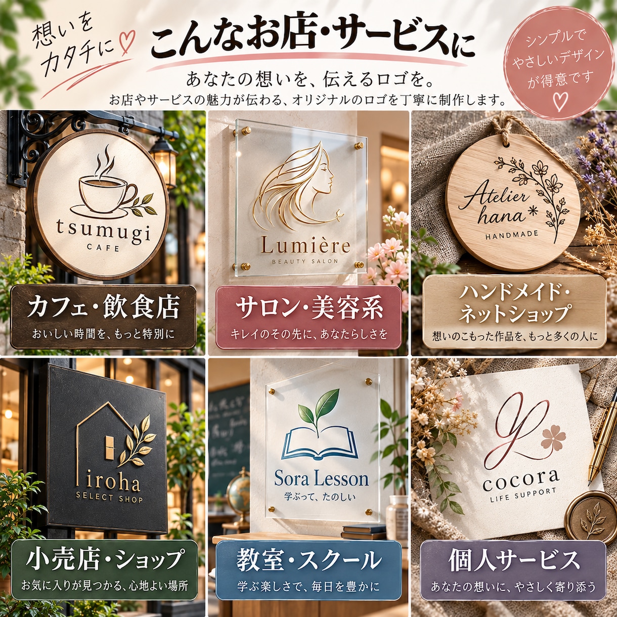 店舗・ブランドのロゴをデザインします お店の魅力が伝わるロゴを一緒に作らせて頂きます。 イメージ5