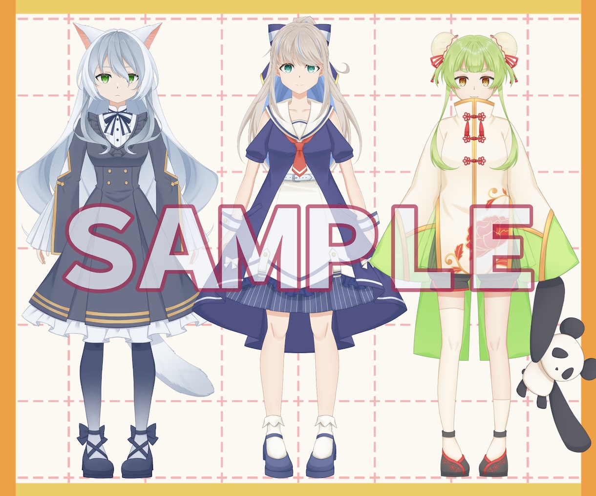 キャラデザ込み！Live2Dモデル制作いたします キャラクターデザイン+モデリングのセットプランです！ イメージ3