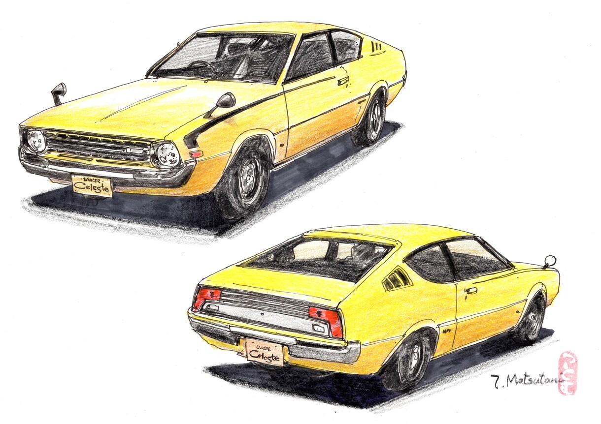 レトロな車描きます 昔懐かしい国産車を手描きで描きます。 イメージ7