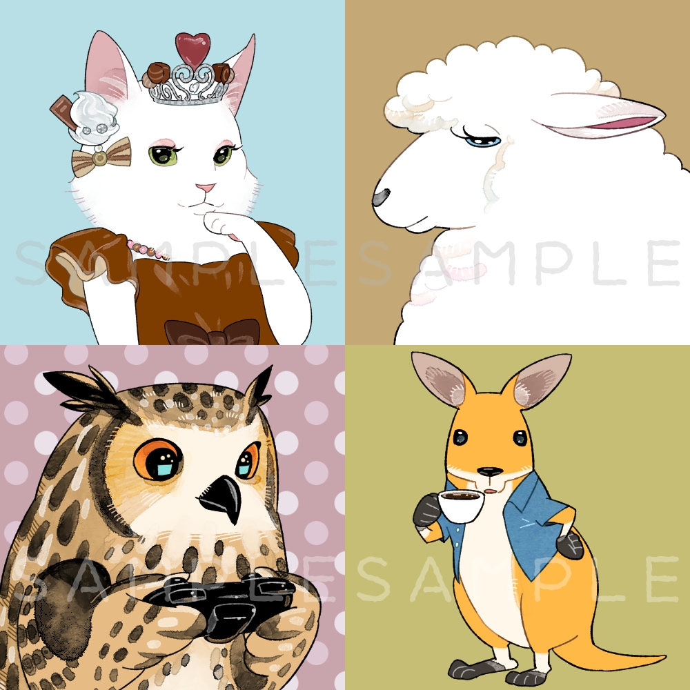あなたの好きな動物をキャラクターにして描きます 自分を動物化、擬人化、何でも可！動物要素が欲しい方に。 イメージ6