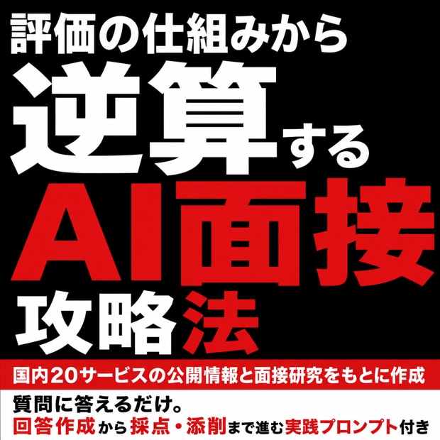 AI面接で伝わる回答の作り方と攻略法を教えます 本質から分かるAI面接対策の教科書【回答作成プロンプト付き】 イメージ1