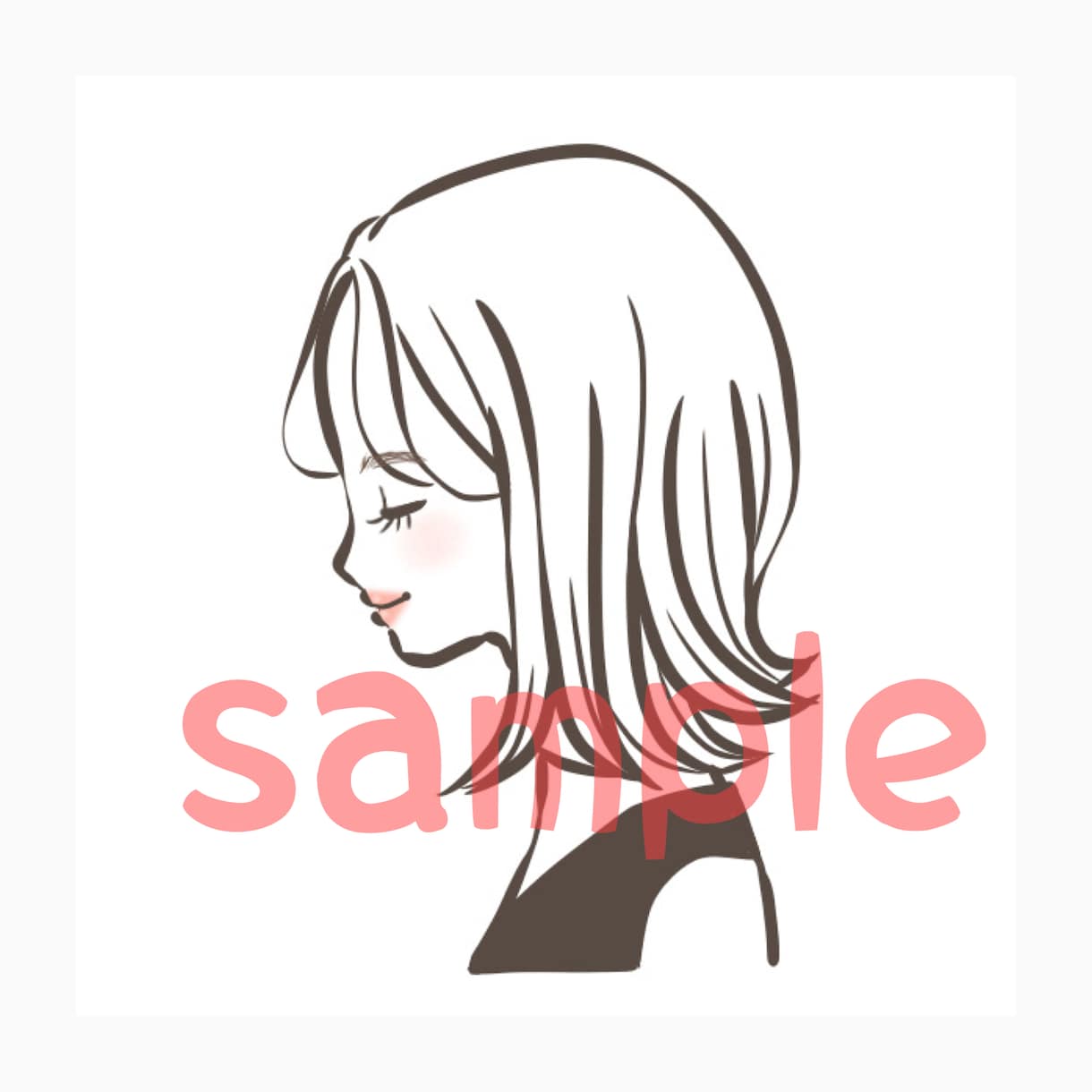 商用利用◎おしゃれな横顔描きます シンプルでガーリー！あなたのSNSをお洒落に可愛く！ イメージ10