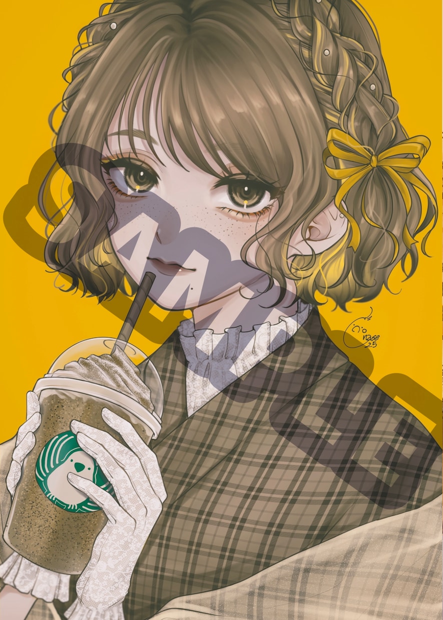 美麗＆オシャレな1枚絵を描きます 使用用途は無限大！人物1人+背景(小物)の1枚絵を描きます イメージ6