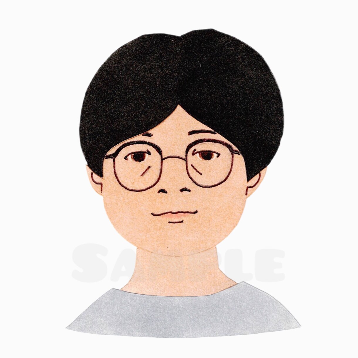 オーダーメイド☆アイコン用イラストを作ります ペーパーアート風イラストで個性を！名刺、グッズにも♪ イメージ6