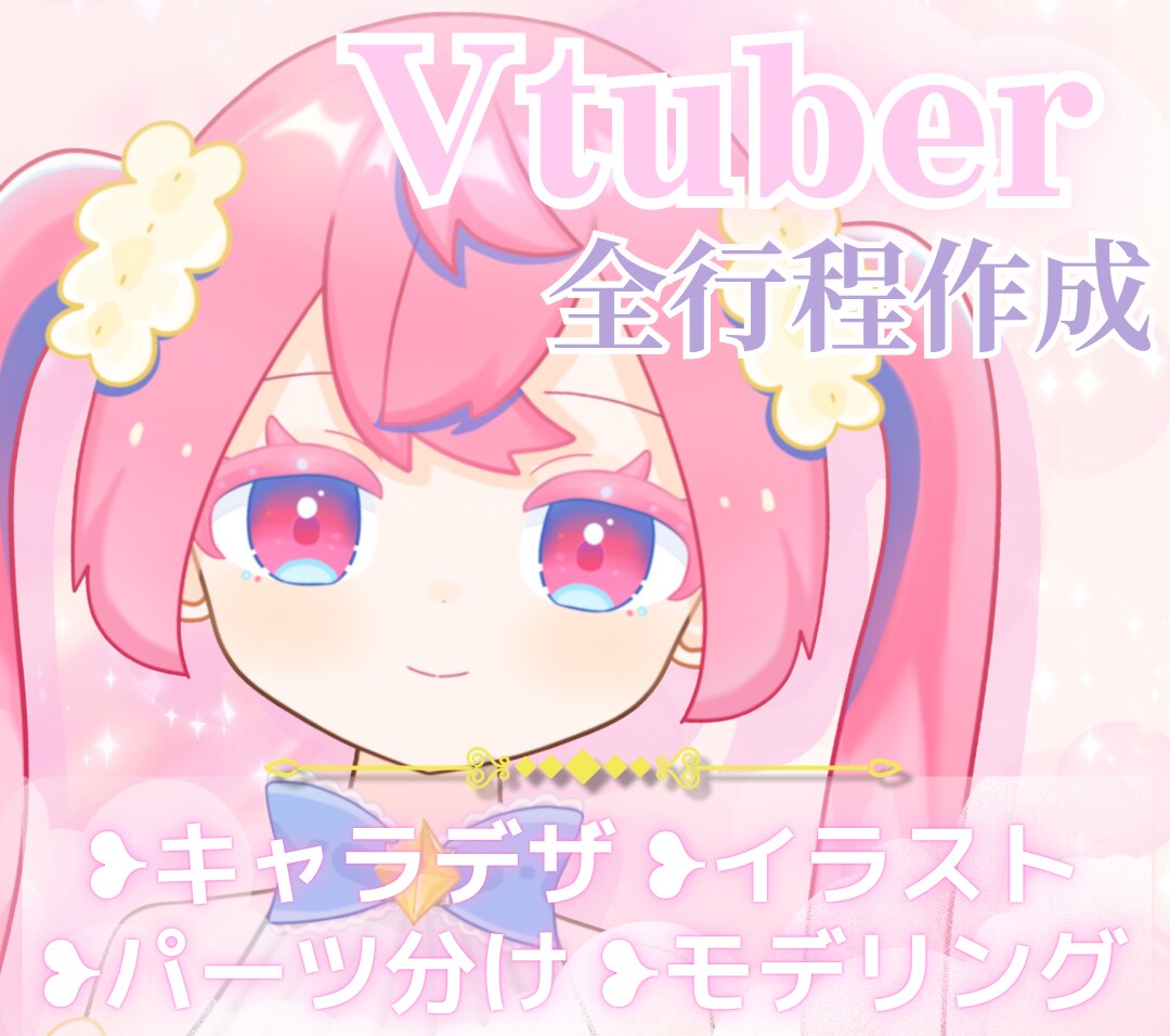 月1限定! VTuberイラスト・モデリングします 初めての方歓迎！滑らかに動きます！ イメージ1