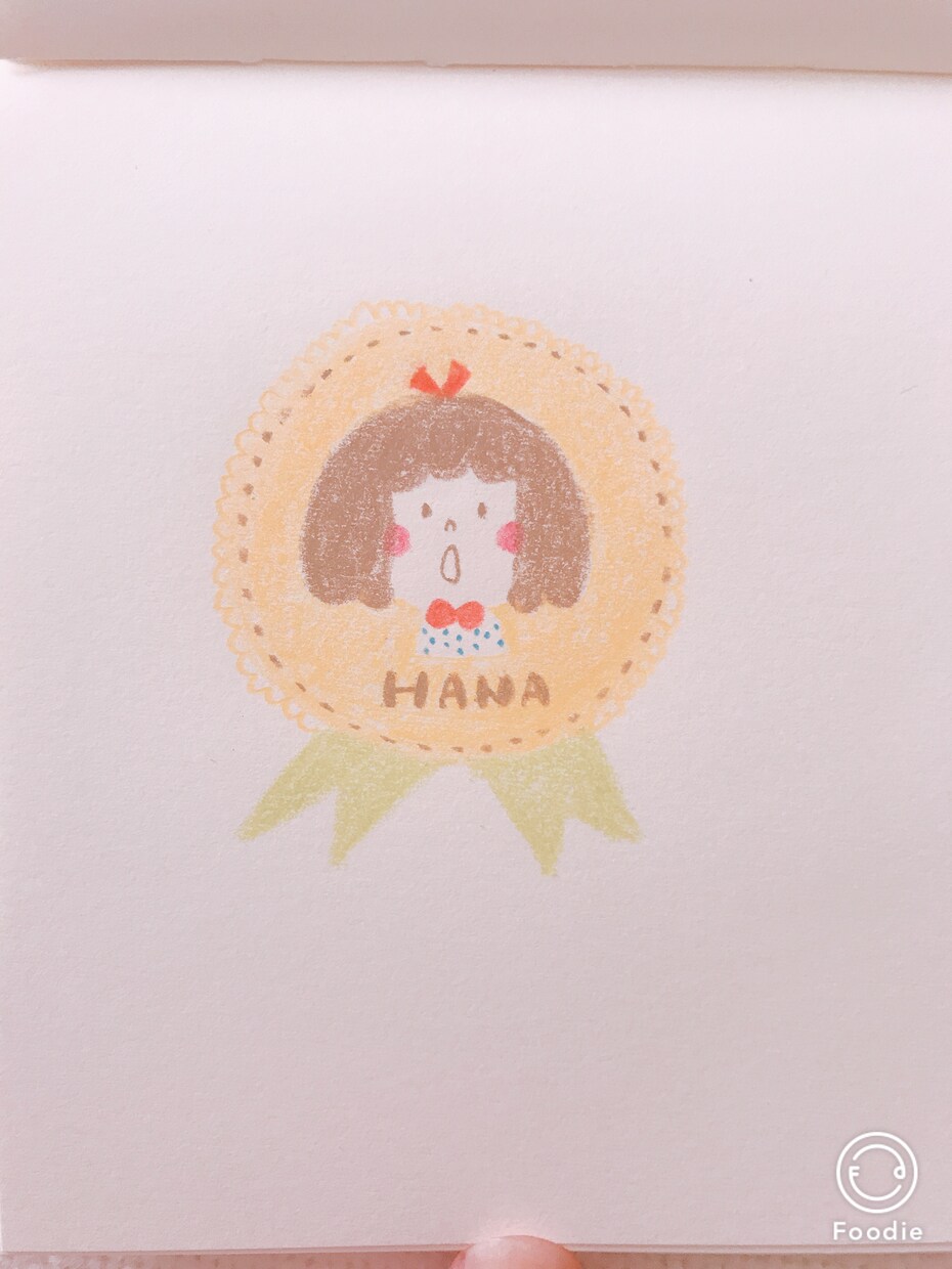 ロゼットの中にかわいいほのぼの似顔絵を描きます アイコンにも!お子様の名前マークにも!色々使ってね イメージ5