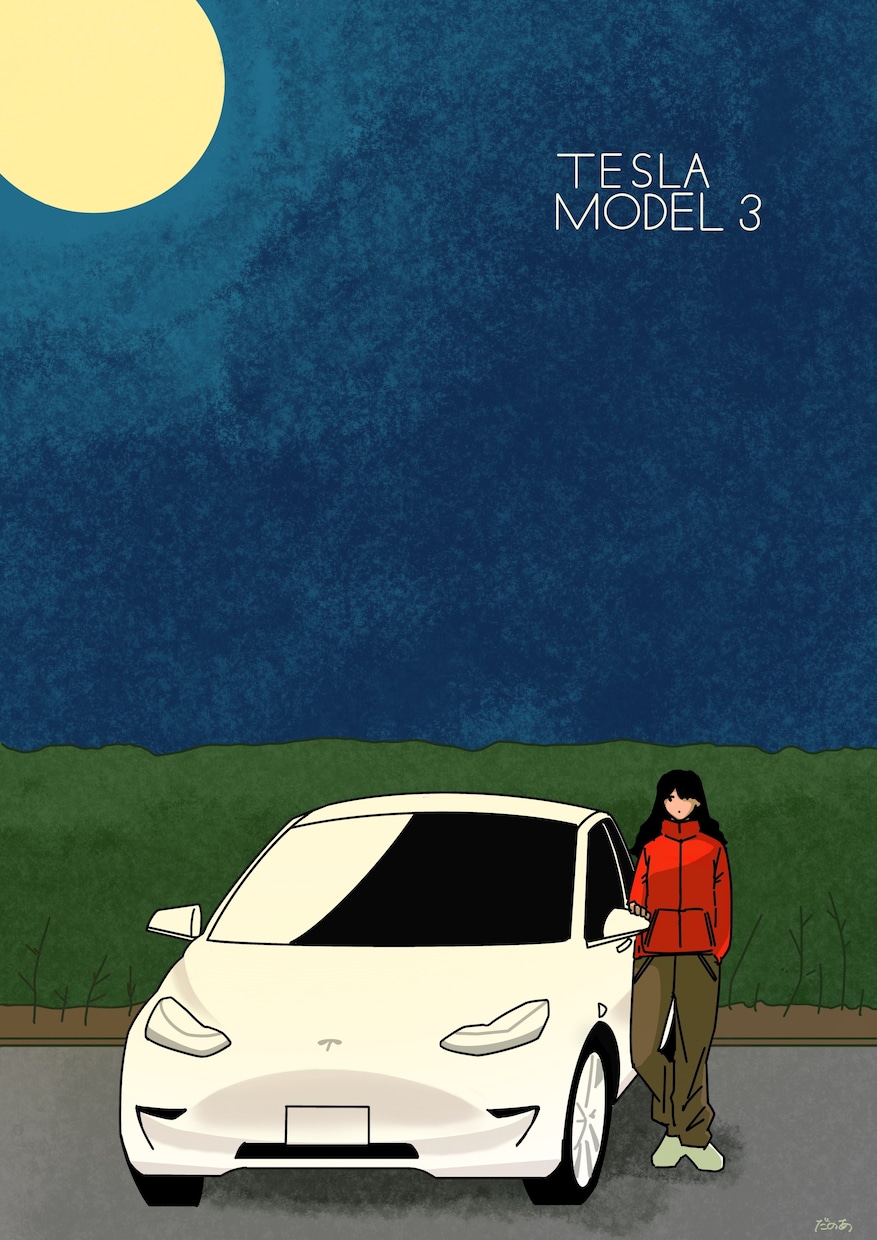 愛車×人物の雰囲気あるイラスト描きます 車と風景をおしゃれな一枚にします イメージ3