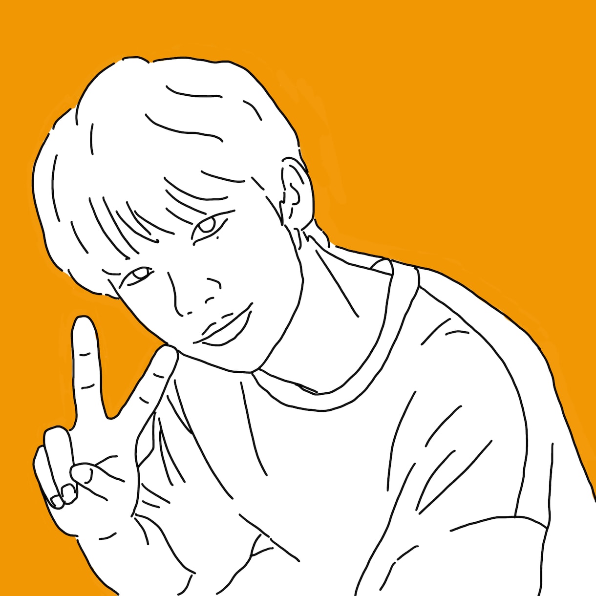 シンプルでおしゃれな線画似顔絵をお描きします SNSアイコン/似顔絵/挿絵/名刺 イメージ9