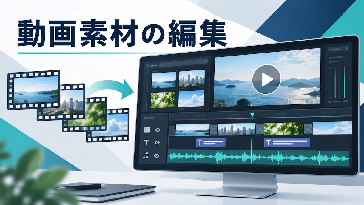 ご提供いただいた動画素材を丁寧に編集します カット・テロップ・音声を整えて納品 イメージ1