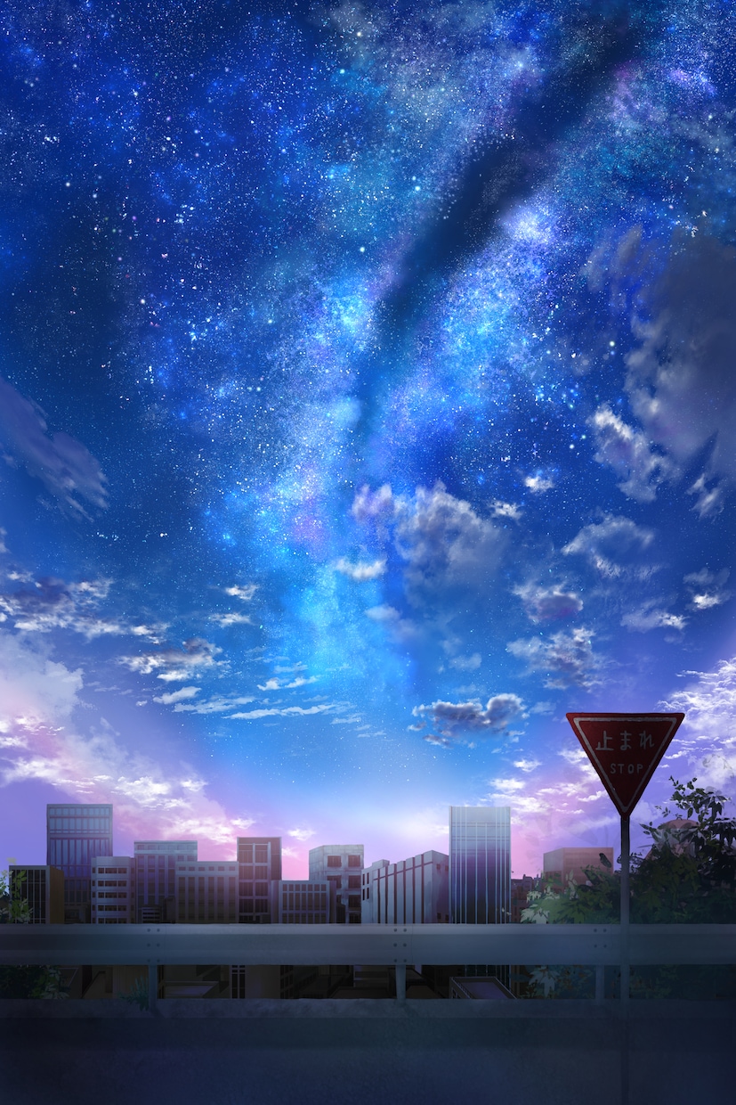 幻想的な風景、背景をお描きします 星空や入道雲など情緒的な景色が好きな方へ イメージ1