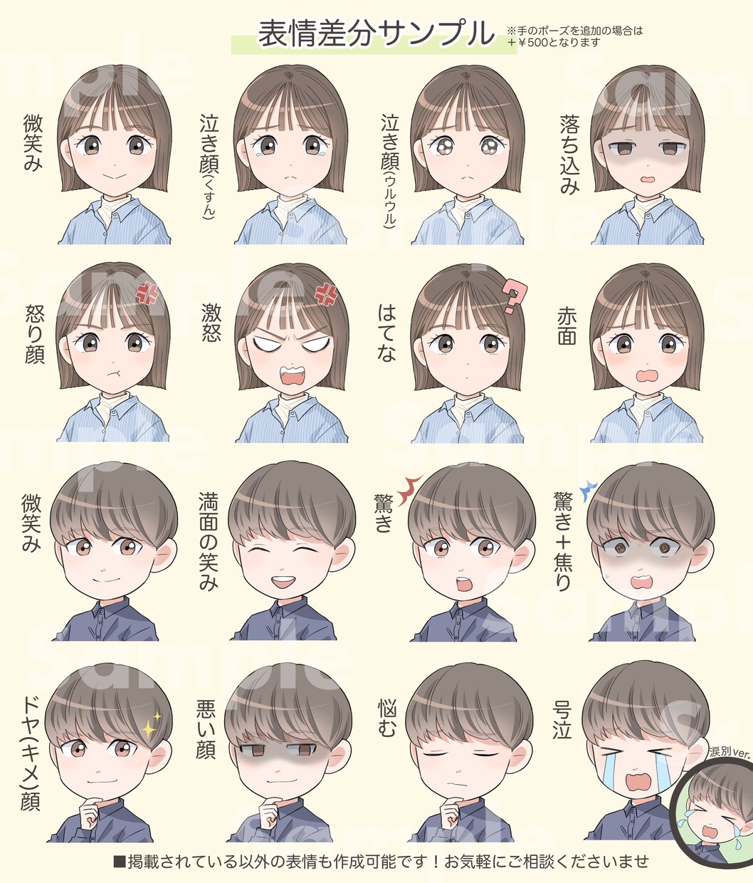 キュートなちびキャライラスト作成いたします ＳＮＳ用アイコンに、あなただけのイラストはいかがですか♪ イメージ8