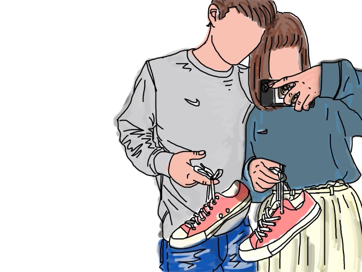 似顔絵、カップルなんでも描きます 素敵な写真、思い出をイラストに残しませんか イメージ3