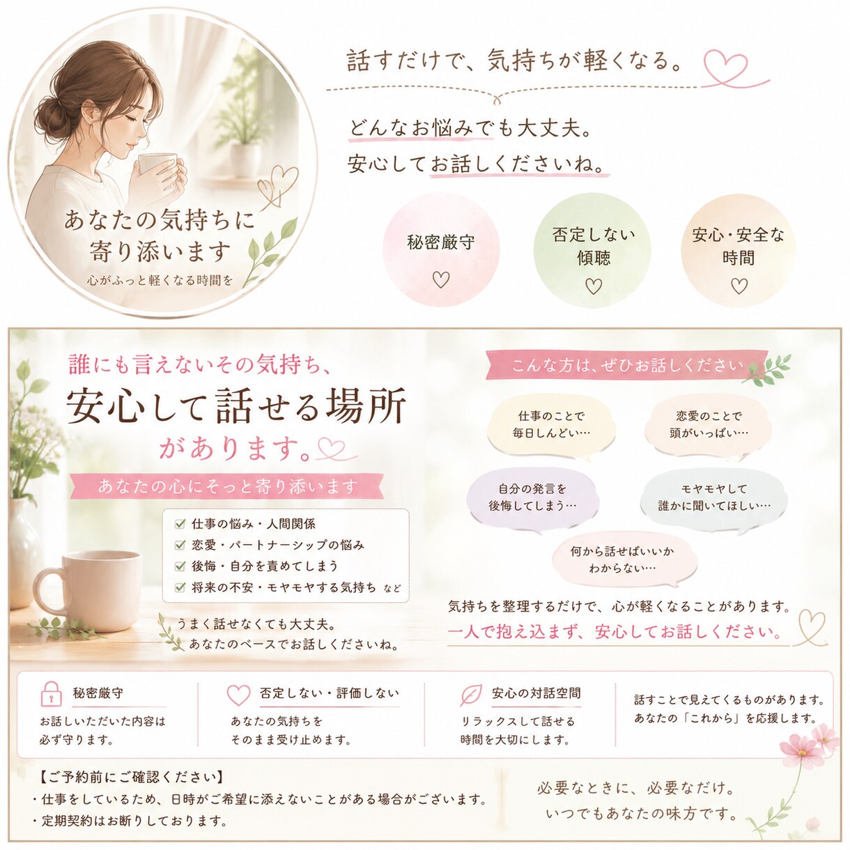 何もやる気が起こらない方、お話うかがいます 理解されない悩みや辛さ、そんなものを取り除けたら幸いです。 イメージ1