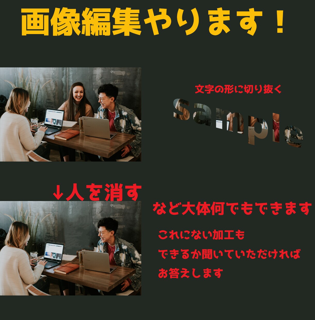 アイコン用漫画風画像加工します 他にも切り抜き、彩度調整、モザイク、ぼかしなども編集可能 イメージ4