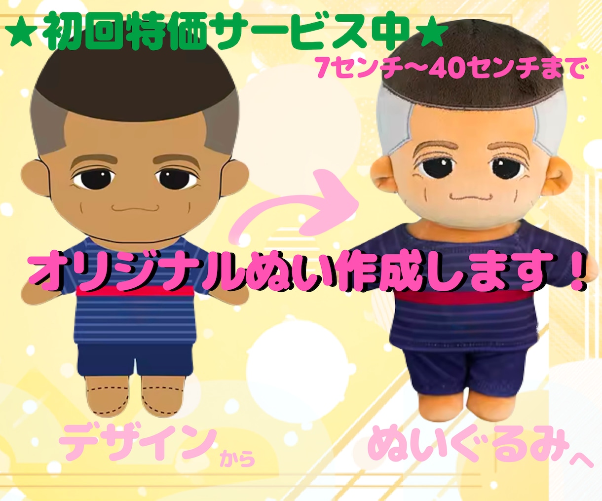 想いをカタチに。オリジナルぬいぐるみ制作します 世界に一つだけの宝物。あなたの"大好き"をぬいぐるみに。 イメージ1