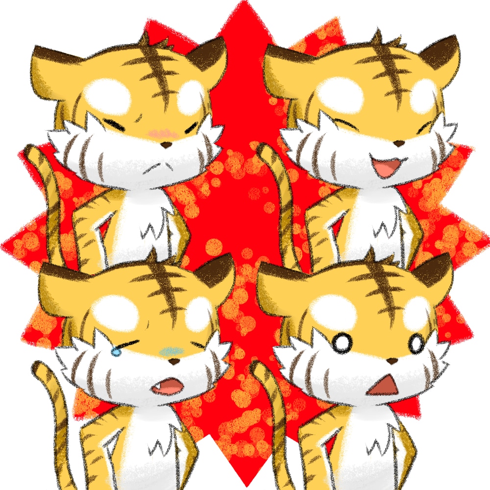ゆるくてかわいい動物、オリキャラアイコンかきます かわいい表情も4種類追加可能です！ イメージ2