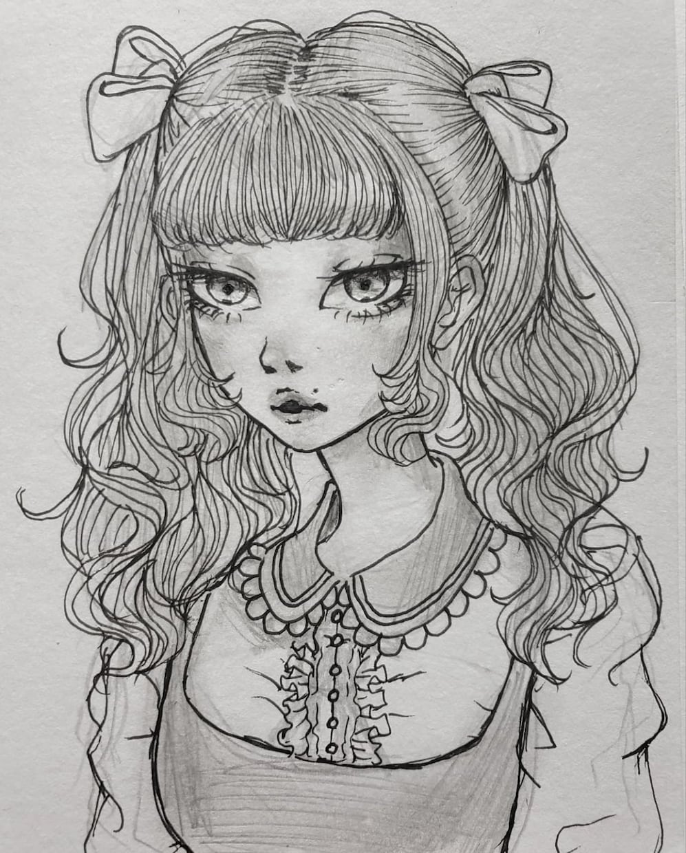 かわいい女の子のイラスト描きます アナログっぽいイラスト描けます！ イメージ2