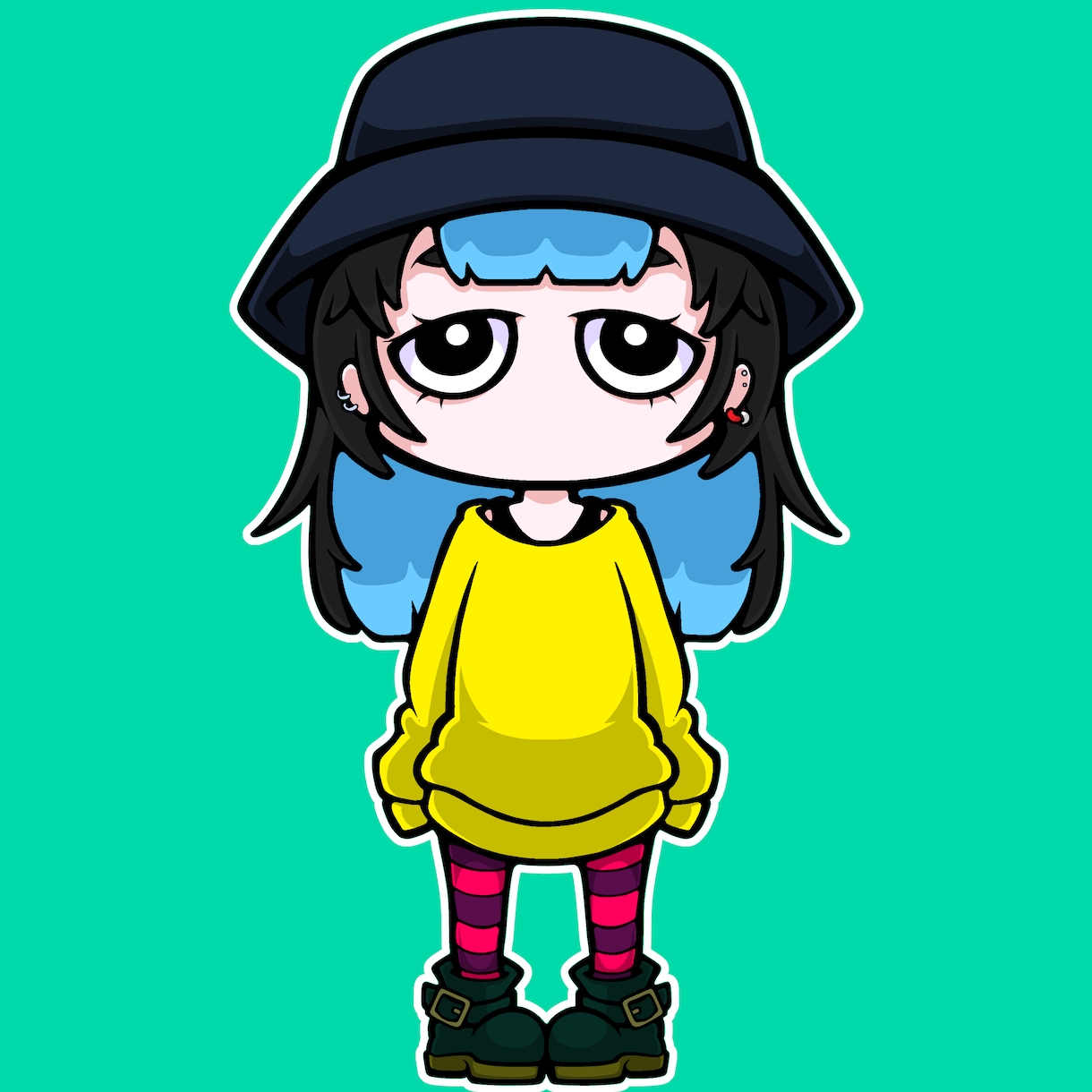 アイコンに最適！ポップ/ストリートな立ち絵描きます アイコン/ヘッダー以外にも各種イラスト受け付けております！ イメージ2