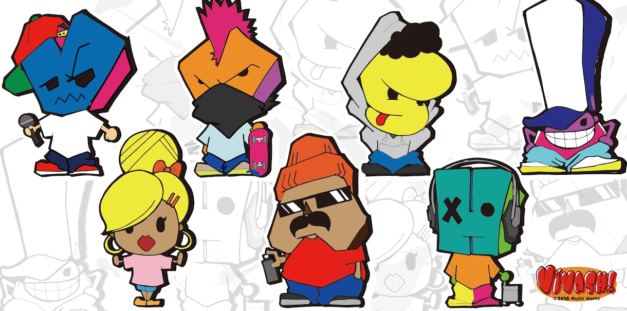 ユニークなアルファベットのキャラクター描きます お好きなアルファベットをキャラクターにします！漢字対応可能！ イメージ5