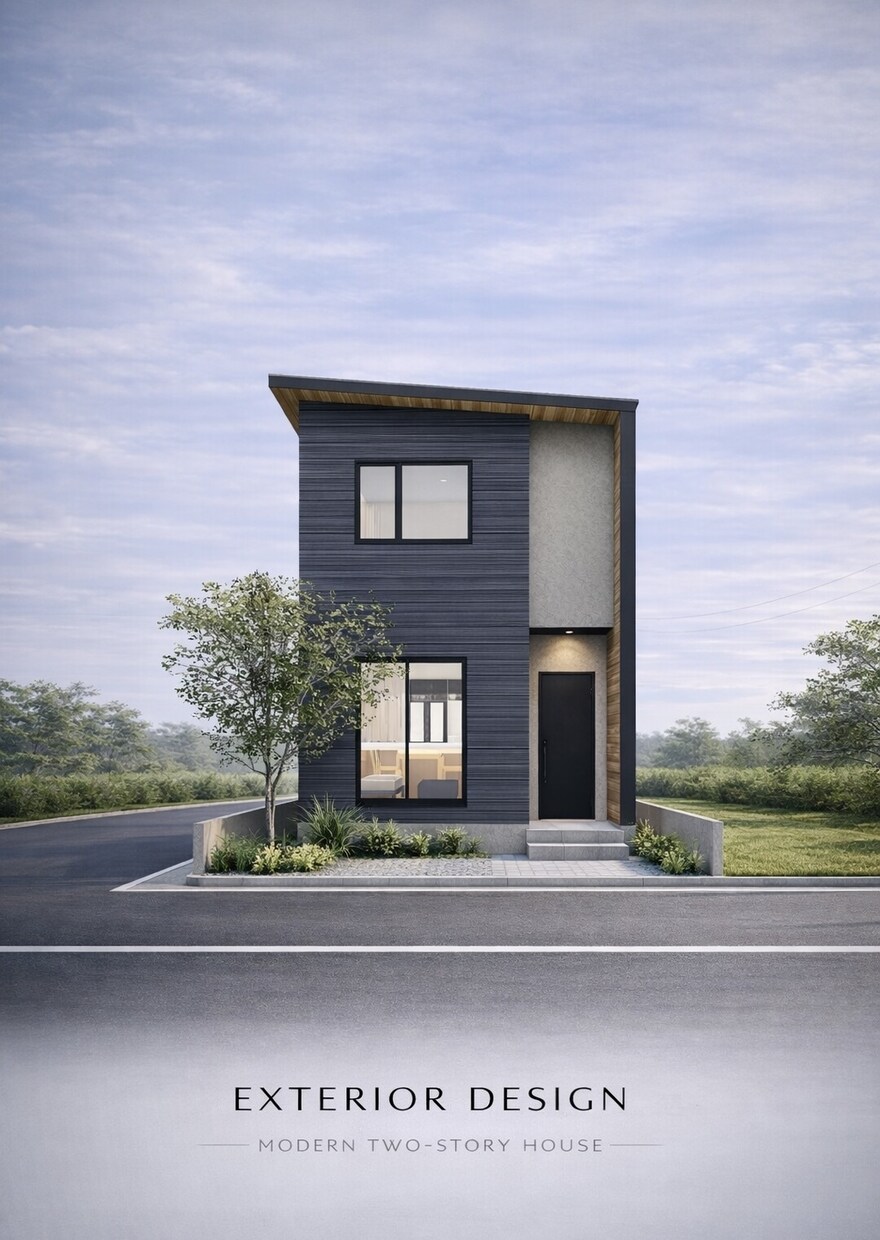 建築士が戸建て住宅の外観パースを作成します 写真のようで作り物感のない上質な外観表現 イメージ1