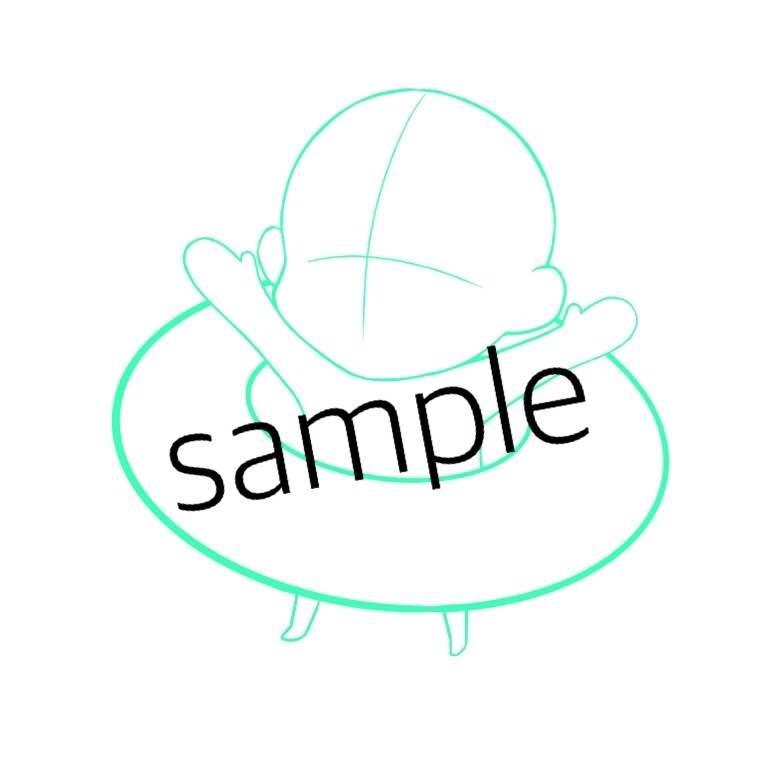 ドーナツor浮き輪に入った可愛いイラスト描きます Twitter、LINEなどのアイコンにどうですか？？ イメージ4